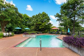 Two sparkling outdoor pools
